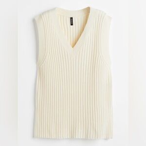 H&M Oversized Rib-knit Sweater Vest | XL